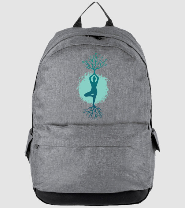 Yoga Natură model gri pe tricou