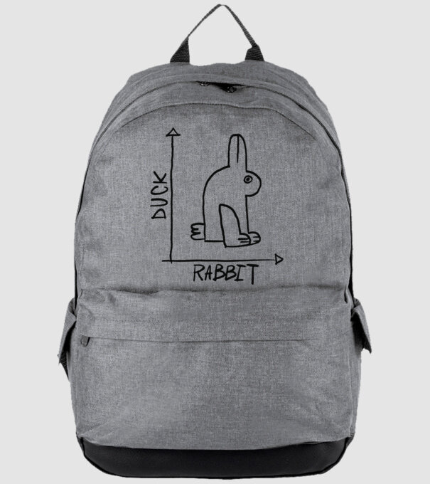 Rață vs Iepure model gri pe tricou