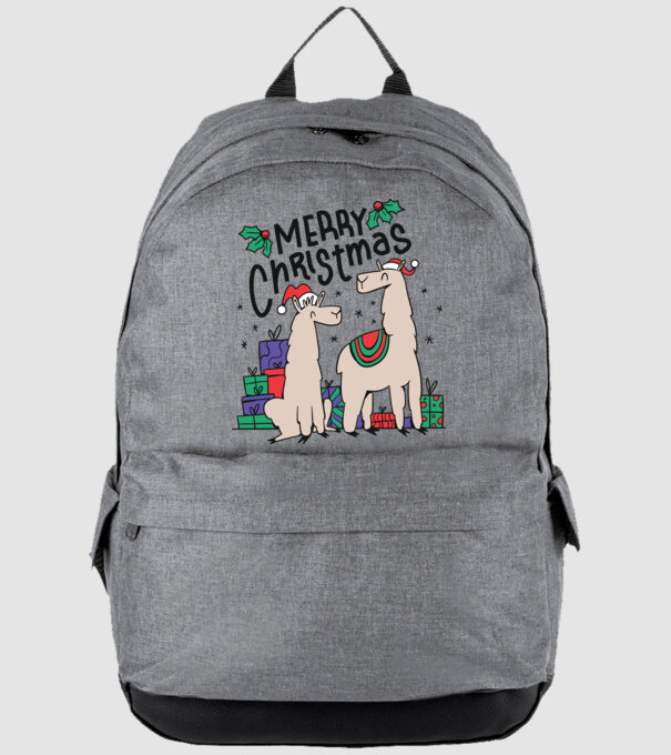 Alpaca de Crăciun model gri pe tricou