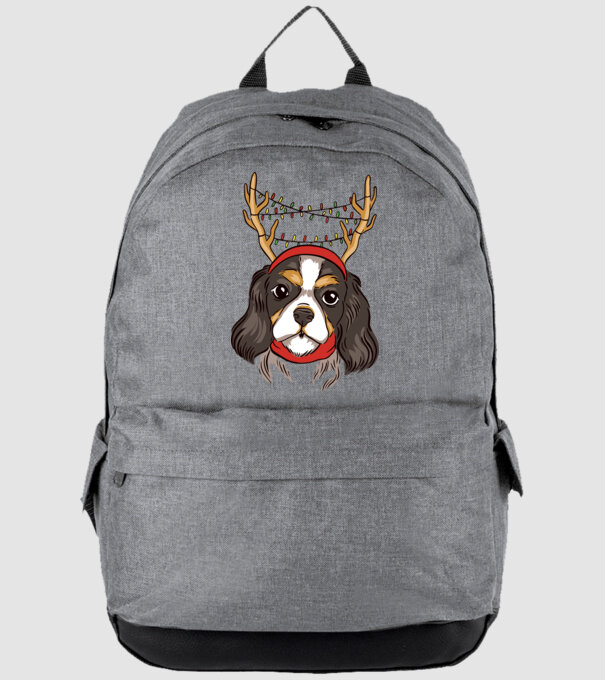 Cavalier de Crăciun model gri pe tricou