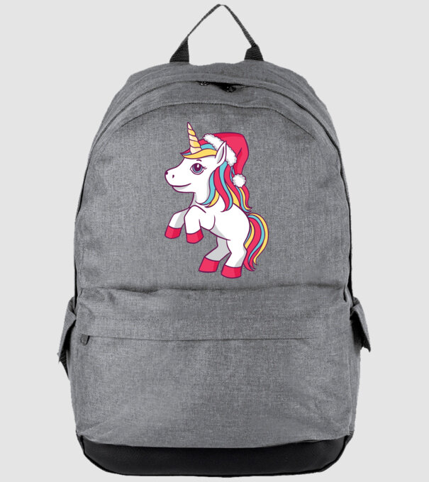 Unicorn de Crăciun model gri pe tricou