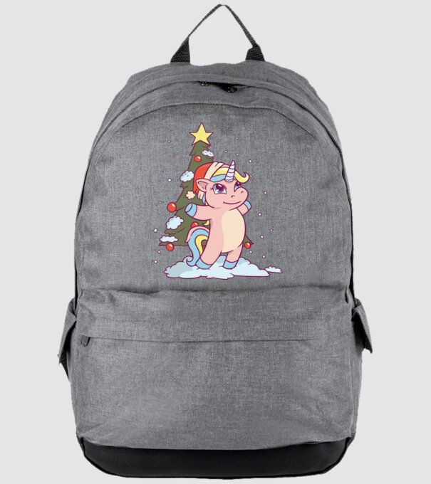 Unicorn de Crăciun model gri pe tricou