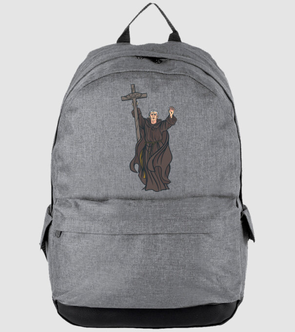 Călugăr creștin model gri pe tricou