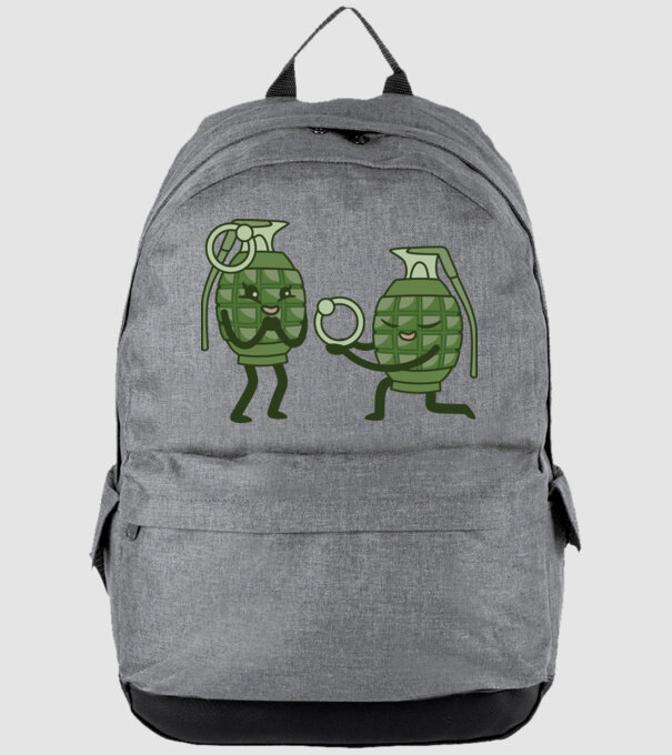 Grenadă de mână Cerere în căsătorie Dragoste model gri pe tricou