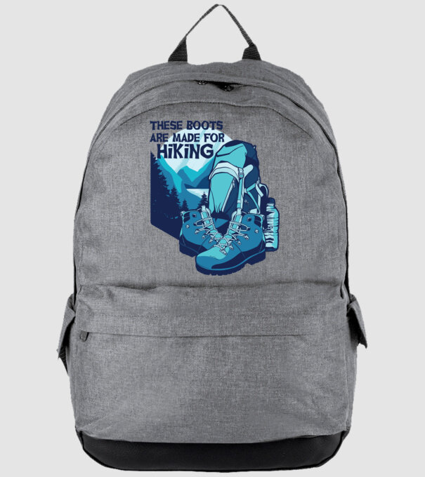 Bocanci de drumeție model gri pe tricou