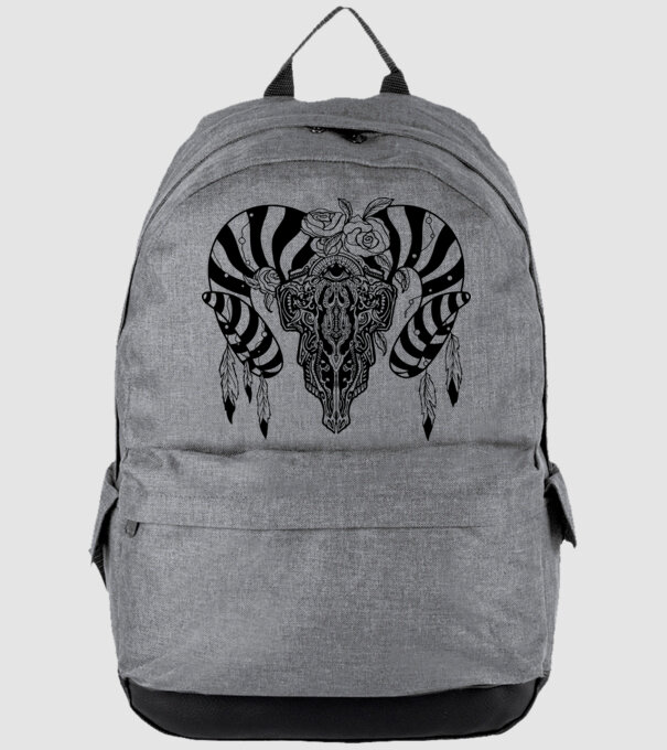 Craniu Tribal model gri pe tricou