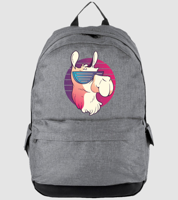 Llama ochelari de soare retro tricou model gri pe tricou