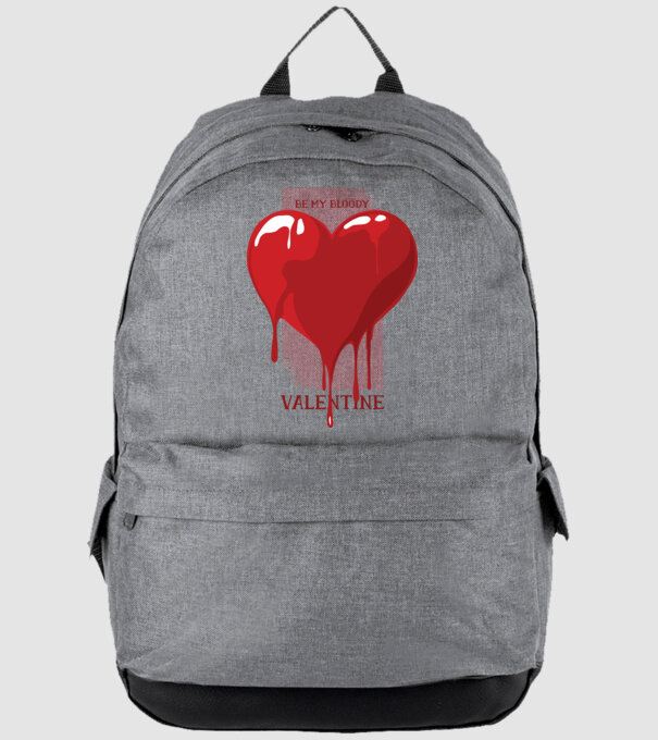 Fii dragostea mea - Be my bloody Valentine model gri pe tricou