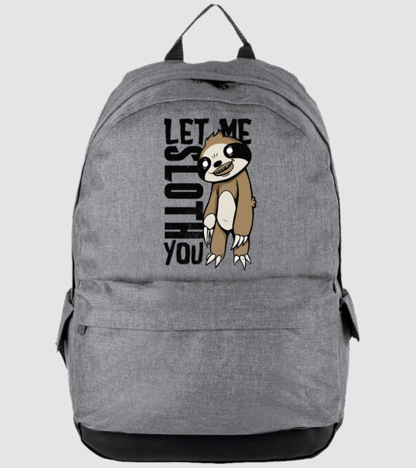 Let me Sloth You Leneș model gri pe tricou