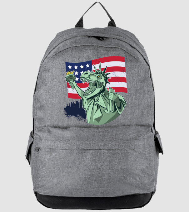 Liberty-Rex SUA Dinozaur model gri pe tricou