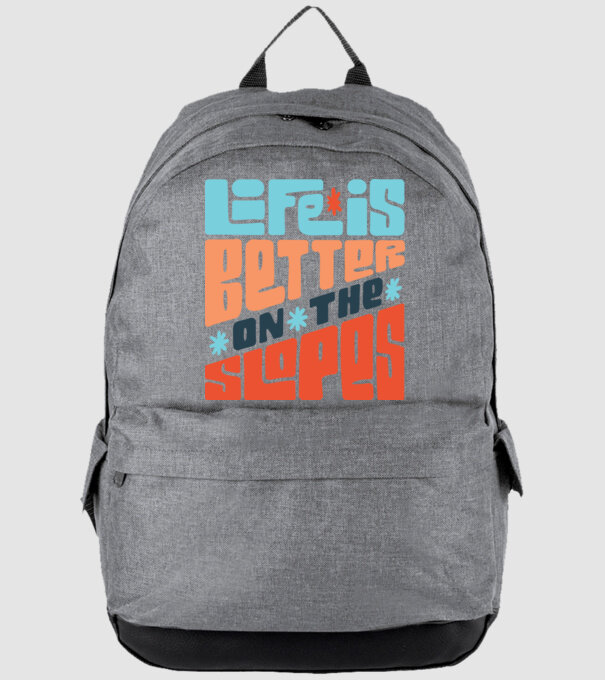 Life is better on the slopes - Snowboard model gri pe tricou
