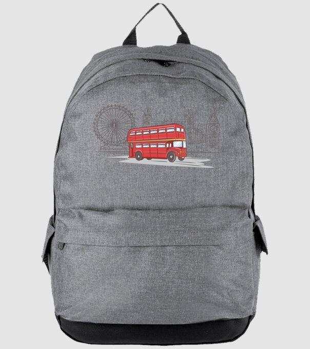 London Bus model gri pe tricou