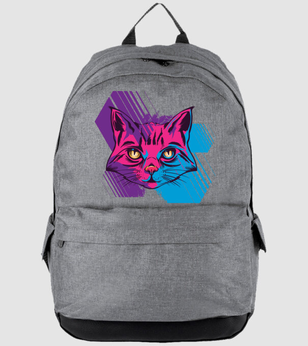 Cap pisică colorat model gri pe tricou