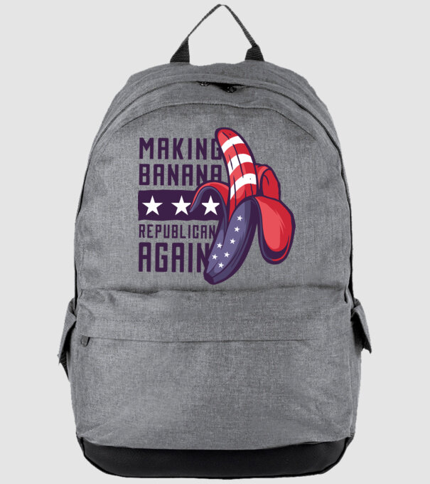 Make Banana Republican Again model gri pe tricou