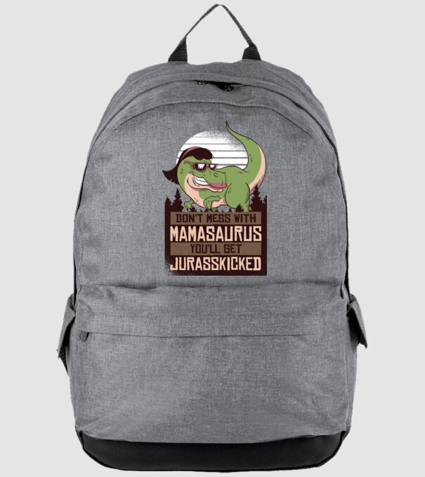 Mamasaurus tricou cu dinozaur model gri pe tricou