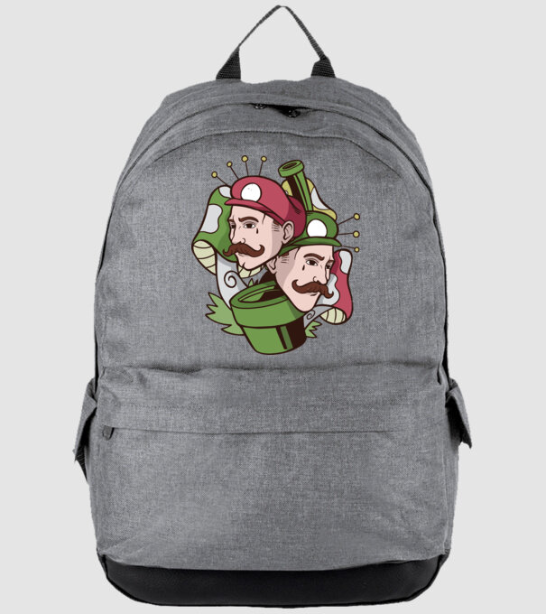 Mario și Luigi model gri pe tricou