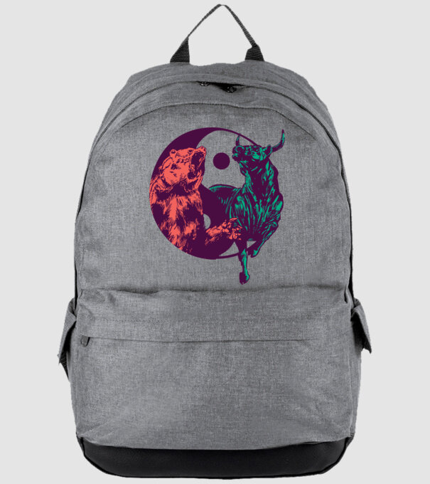Medve Bika Yin Yang model gri pe tricou