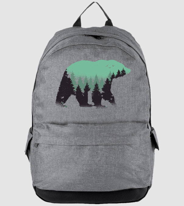 Urs pădure Natură tricou model gri pe tricou