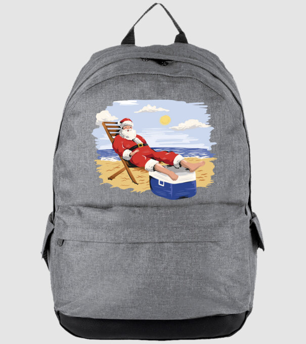 Moș Crăciun În vacanță model gri pe tricou