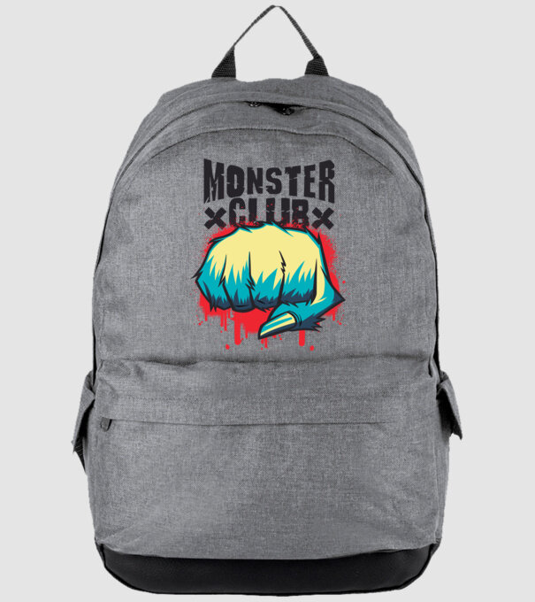 Monster Club model gri pe tricou