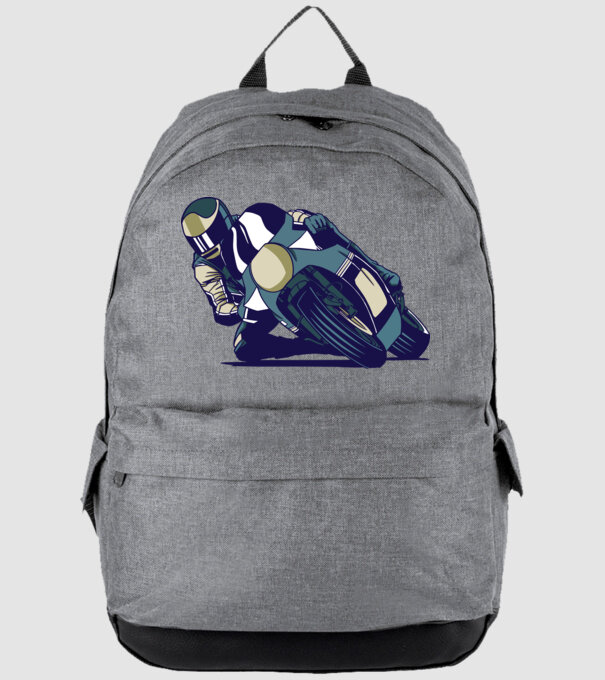 Concurent motocicletă model gri pe tricou