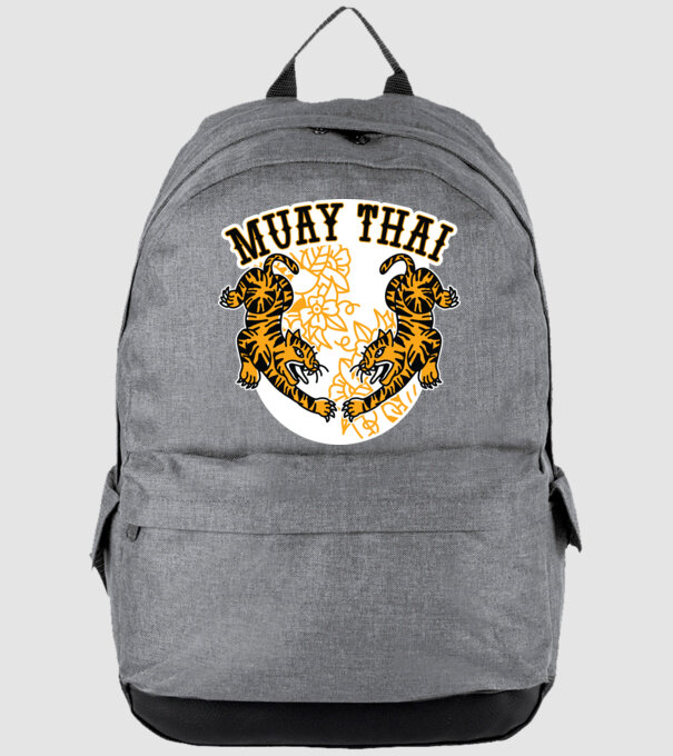 Tigri Muay Thai model gri pe tricou