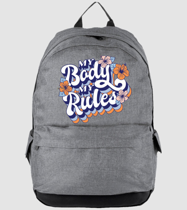 My Body My Rules model gri pe tricou