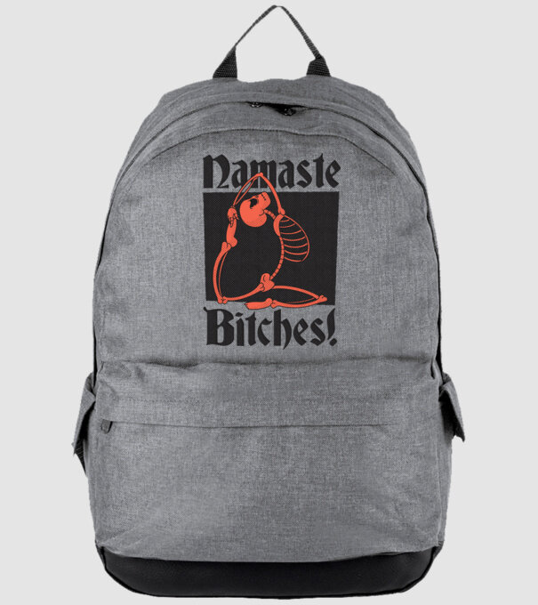 Namaste Bitches model gri pe tricou