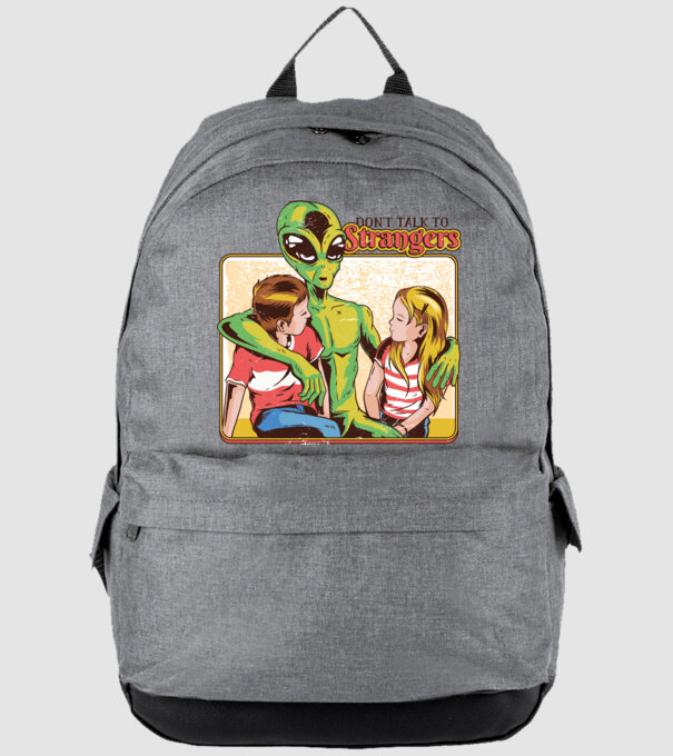 Nu vorbi cu străini tricou amuzant Alien model gri pe tricou