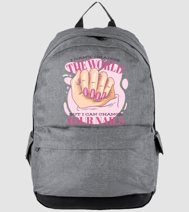 Nu pot face lumea mai bună, numai unghiile tale model gri pe tricou