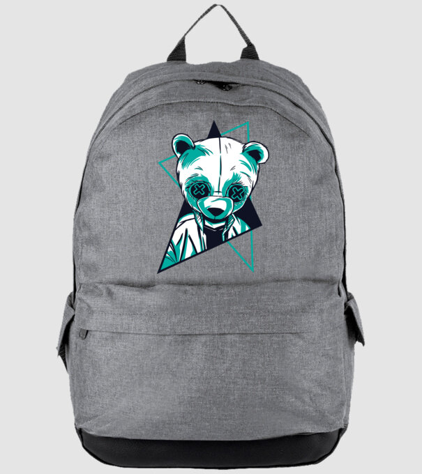 Panda Neon model gri pe tricou