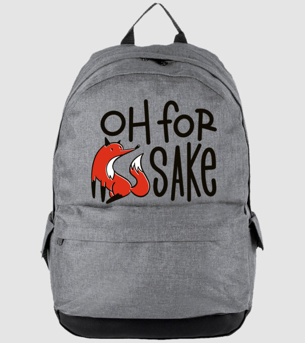 Oh for Fox Sake tricou cu vulpe model gri pe tricou