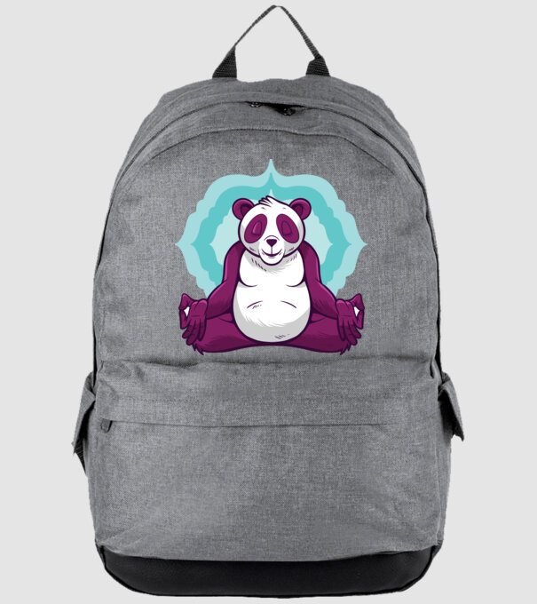 Panda Meditație model gri pe tricou