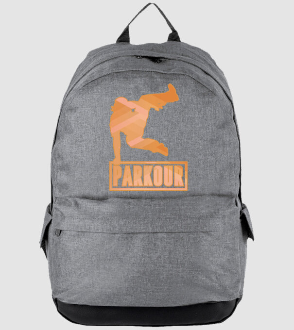 Tricou Parkour cu inscripție model gri pe tricou