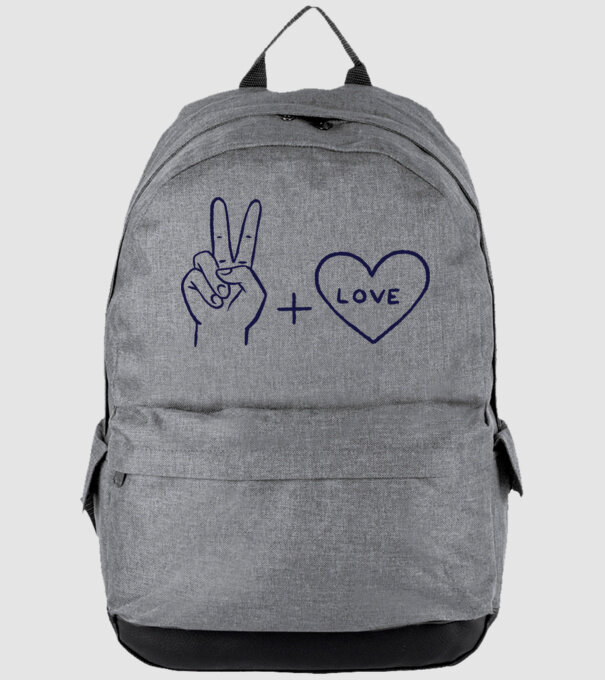Peace + Love model gri pe tricou