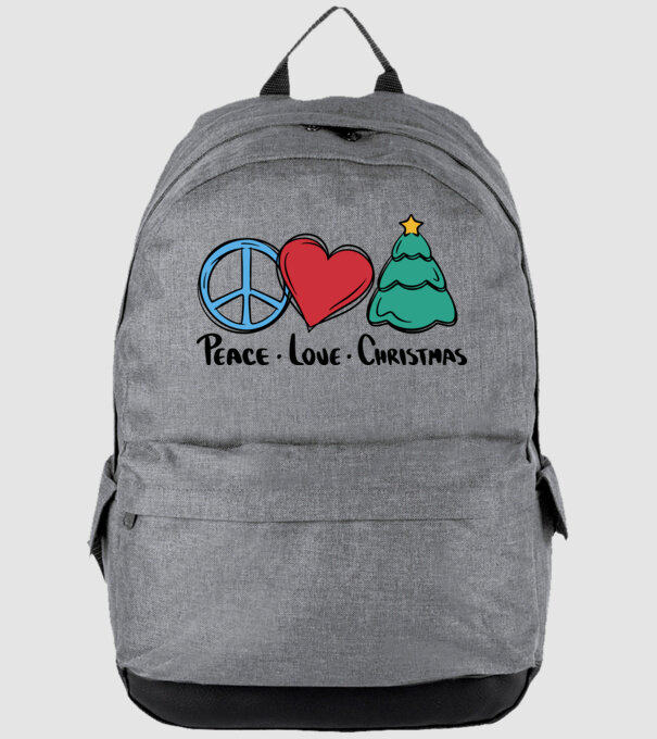 Peace Love Crăciun model gri pe tricou
