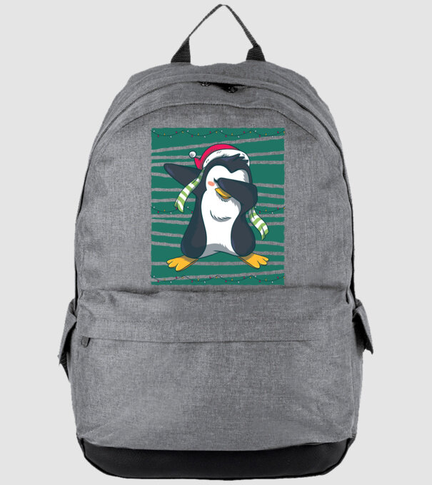 Pinguin DAB Crăciun model gri pe tricou