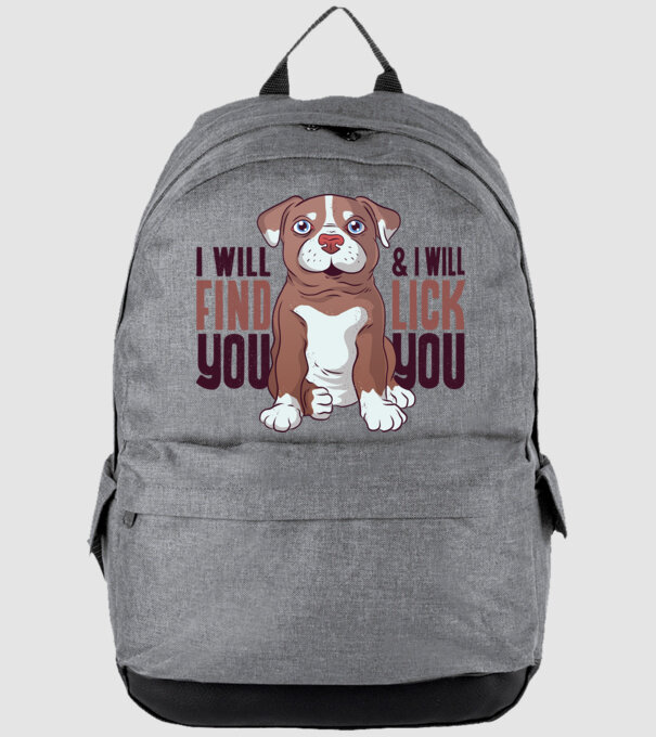 Pitbull - I will find you and I will lick you model gri pe tricou
