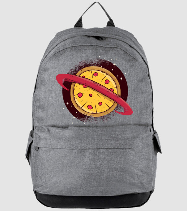 Pizza Planetă model gri pe tricou