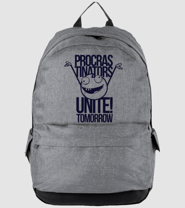 Procastrinators Unite model gri pe tricou