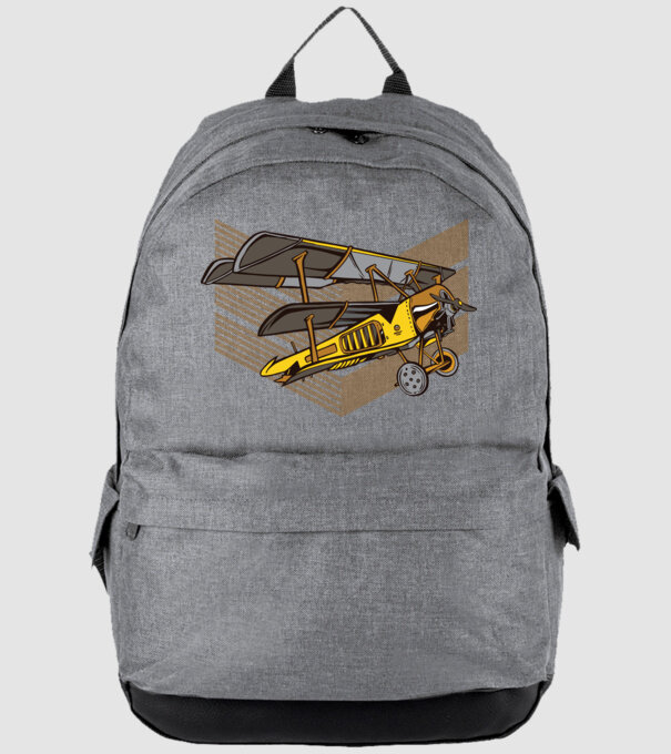 Avion cu elice model gri pe tricou