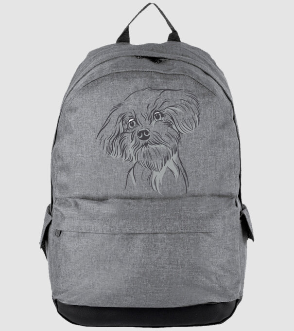 Câine Pudel model gri pe tricou