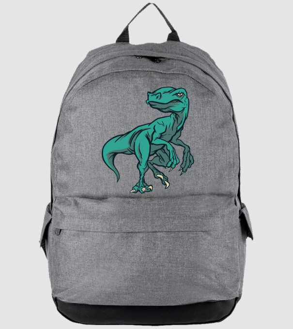 Dinozaur Raptor model gri pe tricou