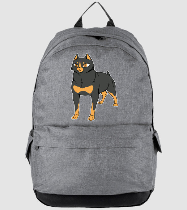 Rottweiler pisică model gri pe tricou