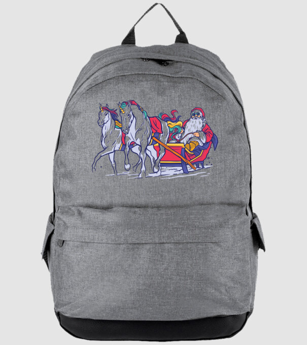 Santa Unicorn Moș Crăciun model gri pe tricou