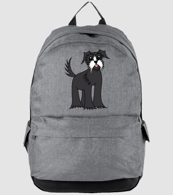 Desen Schnauzer model gri pe tricou