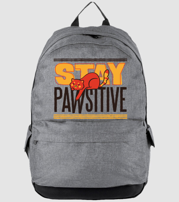 Stay Pawsitive model gri pe tricou