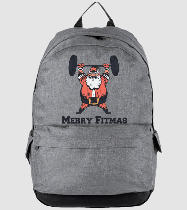 Moș Crăciun Halterofil model gri pe tricou