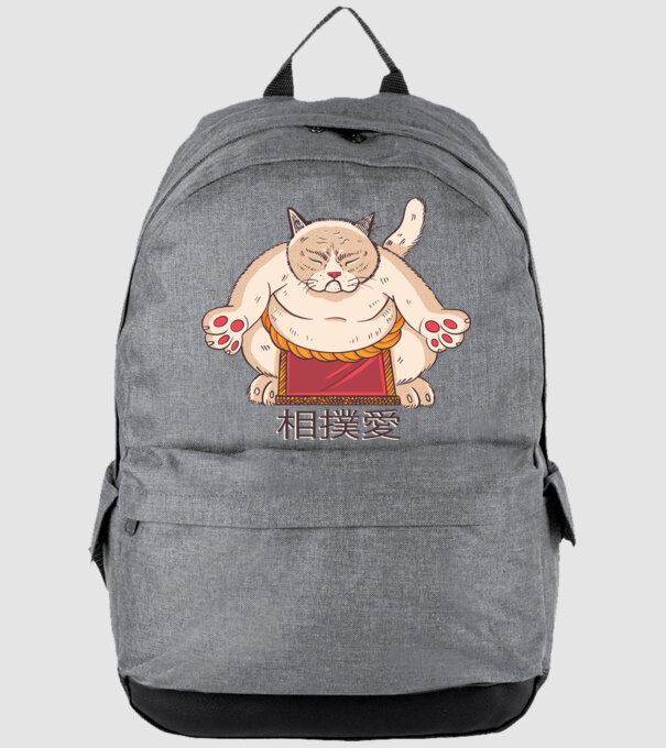 Pisică Sumo model gri pe tricou