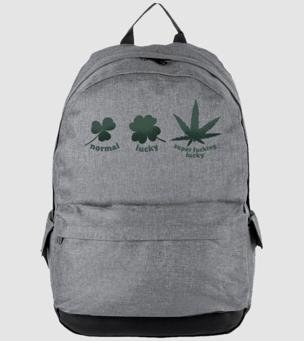 Super F*cking Lucky Cannabis model gri pe tricou